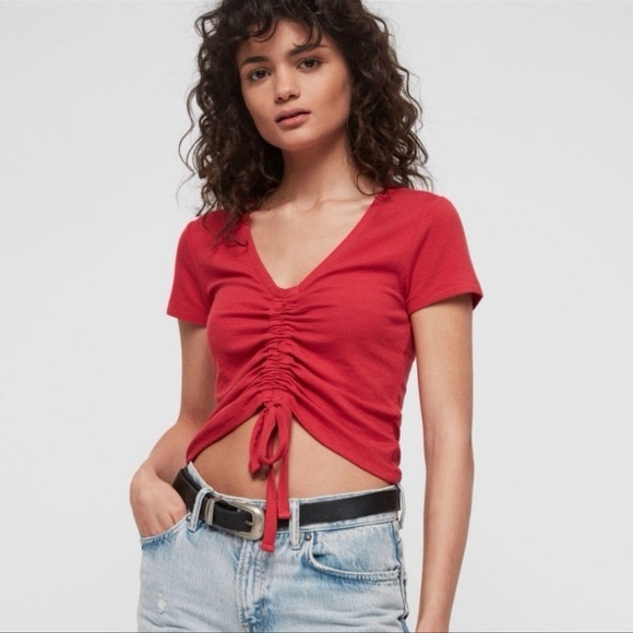 AllSaints Rina Tee, Red size Small - Picture 3 of 9